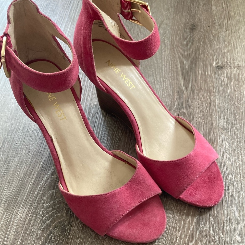 Nine West Pink Suede Heels Elegant Stiletto Pumps